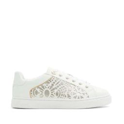 Aldo Women's Elgata Gold & White Sneakers-18