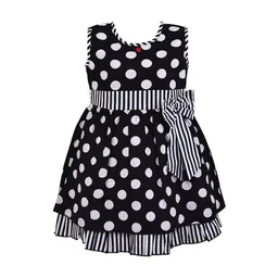 Wish Karo Girls Black Printed A-Line Dress-picture-50