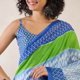 Anouk Rustic Ready to Wear Ikat Saree image 3