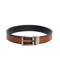 Louis Philippe Men Brown & Black Solid Reversible Leather Belt-image-89