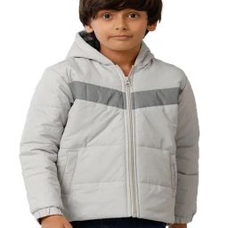 Under Fourteen Only Kids Grey Solid Full Sleeves Jacket-image-29