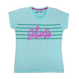 FEMEA Girls Blue & Pink Printed Pure Cotton Top-image-96