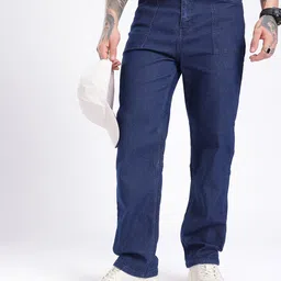 glitchez Men Relaxed Fit Stretchable Panelling Jeans-image-59