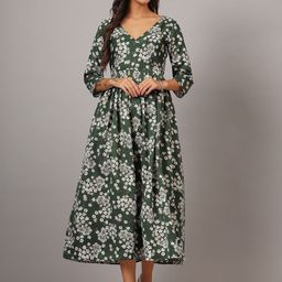 DHAKRE FASHION Women Floral Printed Mirror Work Anarkali Kurta-image-90