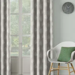 DDECOR Live Beautiful Grey Polyester 9 ft Long Door Curtain-15