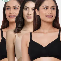Inner Sense Multicolored Non Wired Padded Nursing Bra (Pack Of 3)-image-40
