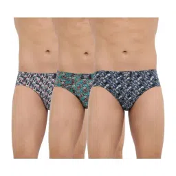 Dollar Bigboss Assorted Color Cotton Printed Briefs (Pack Of 3)-picture-22