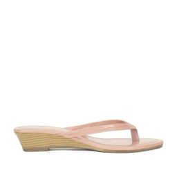 Bata Women's Pink Thong Wedges-picture-48