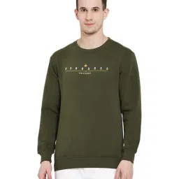 Duke Olive Full Sleeves Printed Sweatshirt-48