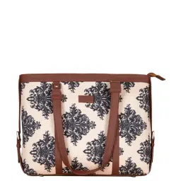 Peach Printed Bags for Office for Women for 15.6 Inch Laptop-30