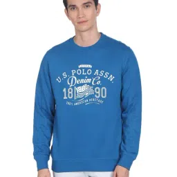 U.S. Polo Assn. Blue Regular Fit Printed SweatShirt-picture-10