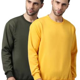 Vimal Jonney Green & Yellow Regular Fit Sweatshirts - Pack of 2-picture-13