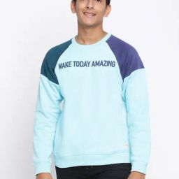 Lil Tomatoes Kids Sky Blue Graphic Print Full Sleeves Sweatshirt-image-27