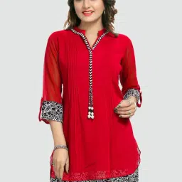Saree Swarg Red Embellished Tunic-image-23
