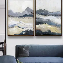 The Art House Abstract Multicolor Canvas Painting-10