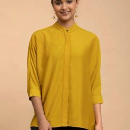 Pink Fort Yellow Relaxed Fit Shirt-image-69