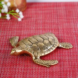CraftVatika Gold-Toned Tortoise for Good Luck Showpiece-image-58