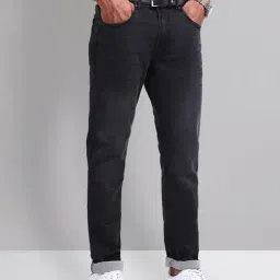 Ad By Arvind Black Cotton Slim FitJeans-image-56