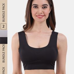 Amour Secret Pack of 2 Lightly Padded Dry-Fit All Day Comfort Sports Bra-picture-54