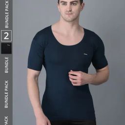 Dollar Bigboss Assorted Cotton Regular Fit Vest - Pack Of 2-image-62