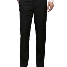 Louis Philippe Black Slim Fit Trousers-image-46