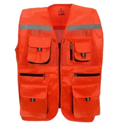 Evion Medium Size Orange Reflective Safety Jacket, ES-16200-image-99