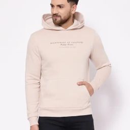 Red Tape Beige Regular Fit Graphic Hoodie-34