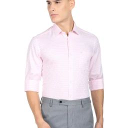 Arrow Pink Cotton Slim Fit Printed Shirt-picture-45