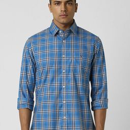 Van Heusen Sport Men Cotton Slim Fit Tartan Checks Casual Shirt-image-62