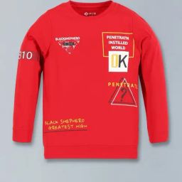 3PIN Boys Red Cotton Graphic T-Shirt-image-30
