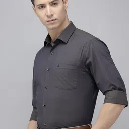 Arrow Pure Cotton Self Design Manhattan Slim Fit Opaque Formal Shirt-picture-41