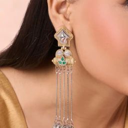 Abdesigns Silver Elegant Minimal Dangler Earrings-47