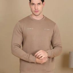 Sweet Dreams Wood Smoke Regular Fit Plain Sweatshirt-image-15