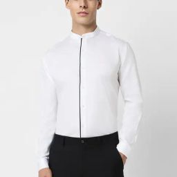 Van Heusen White Cotton Slim Fit Shirt-image-76