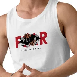 DAB SHARK Printed Round Neck Gym Innerwear Vests DAB-SHARK-04-WHITE-XS image 4