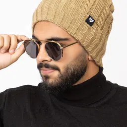 Amoldo Self Design Unisex Woollen Beanie-4