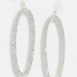 Sohi Silver Plated Designer Stone Party Drop Earrings image 4