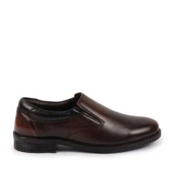 Fausto Men's Dark Tan Formal Loafers-image-95