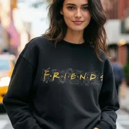 Bewakoof Black Printed Relaxed Fit Sweatshirt-picture-30