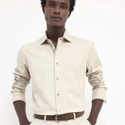Rare Rabbit Beige Regular Fit Solid Shirt-image-87