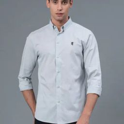 Red Tape Grey Cotton Regular Fit Shirt-image-78