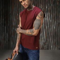 High Star Maroon Cotton T-Shirts-image-18
