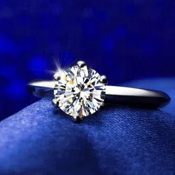 Jewels Galaxy Silver-Plated Crystal-Studded Adjustable Finger Ring-16