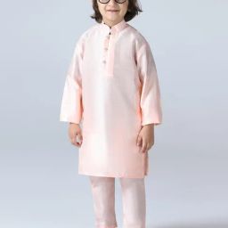 Tahvo Boys Peach Regular Fit Kurta Set-picture-46