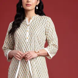 Anouk Women Ethnic Motifs Printed Regular Pure Cotton Kurta with Trousers-21