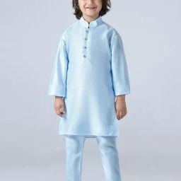 Tahvo Boys Blue Regular Fit Kurta Set-picture-34