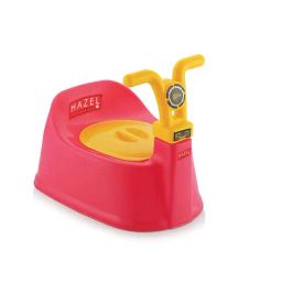 HAZEL Pink & Yellow Plastic Bike-Shaped Baby Toilet Chair With Closing Lid-image-79