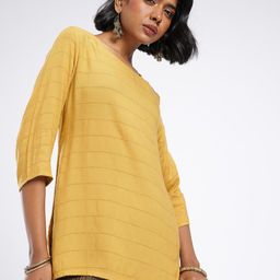 Anouk Rustic Horizontal Striped Straight Kurti-picture-2