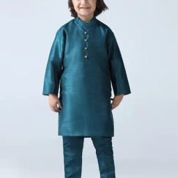 Tahvo Boys Turquoish Regular Fit Kurta Set-picture-19