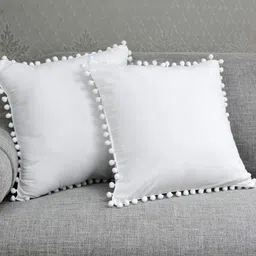 Cottonfry White 2 Pieces Velvet Square Cushion Covers-image-86